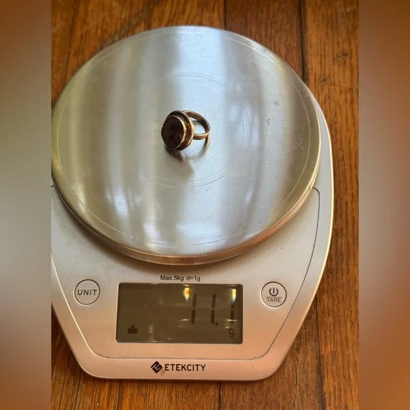 Vintage Boho labradorite Ring Sz 6 1/4 - Picture 6 of 6